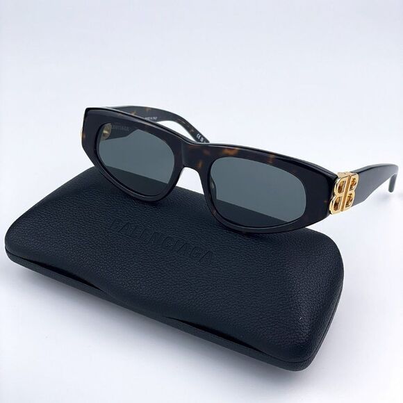 NEW Balenciaga BB0095S 002 Havana Brown Gold Green Cat Eye Unisex Sunglasses main image 5